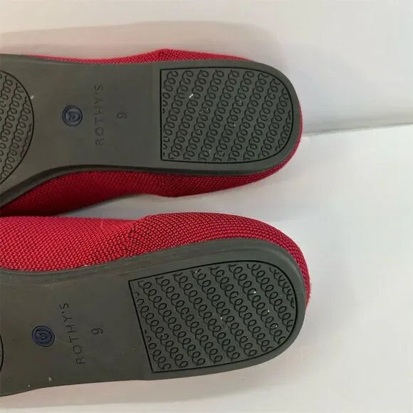 Rothy's Women's Loafer Size 9 Red Flats Eco-Friendly Casual Shoes - Picture 7 of 14